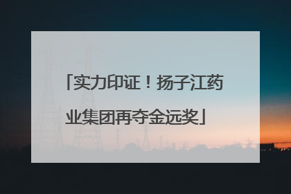 实力印证！扬子江药业集团再夺金远奖