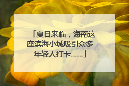 夏日来临，海南这座滨海小城吸引众多年轻人打卡……