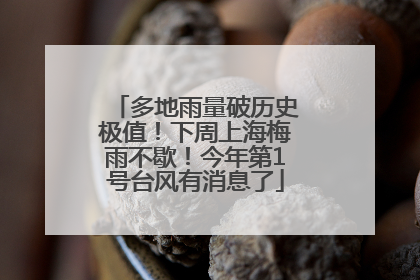 多地雨量破历史极值！下周上海梅雨不歇！今年第1号台风有消息了