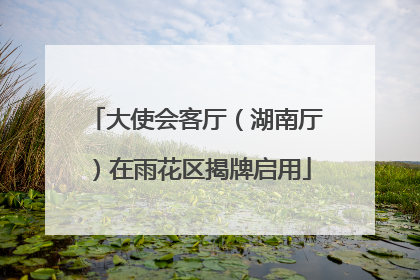 大使会客厅（湖南厅）在雨花区揭牌启用