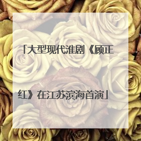 大型现代淮剧《顾正红》在江苏滨海首演