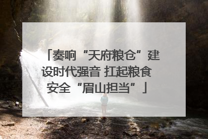 奏响“天府粮仓”建设时代强音 扛起粮食安全“眉山担当”