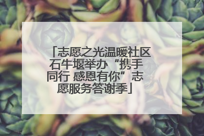 志愿之光温暖社区 石牛堰举办“携手同行 感恩有你”志愿服务答谢季