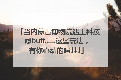 当内蒙古博物院遇上科技感buff……这些玩法，有你心动的吗↓↓↓