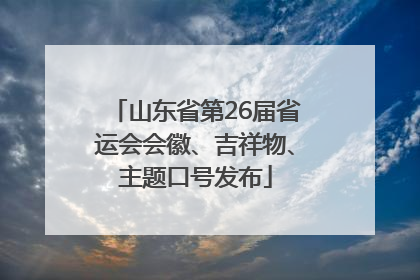 山东省第26届省运会会徽、吉祥物、主题口号发布