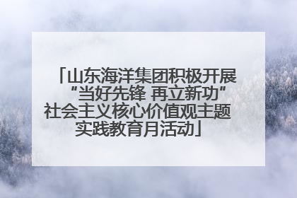 山东海洋集团积极开展“当好先锋 再立新功”社会主义核心价值观主题实践教育月活动