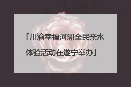 川渝幸福河湖全民亲水体验活动在遂宁举办