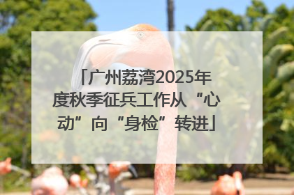 广州荔湾2025年度秋季征兵工作从“心动”向“身检”转进