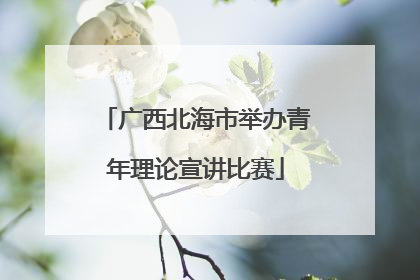 广西北海市举办青年理论宣讲比赛