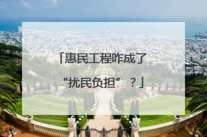 惠民工程咋成了“扰民负担”？