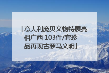 意大利庞贝文物特展亮相广西 103件/套珍品再现古罗马文明