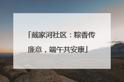 戴家河社区：粽香传廉意，端午共安康
