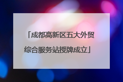 成都高新区五大外贸综合服务站授牌成立
