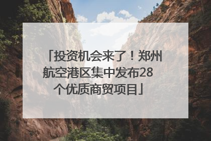 投资机会来了！郑州航空港区集中发布28个优质商贸项目