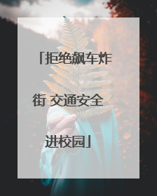 拒绝飙车炸街 交通安全进校园