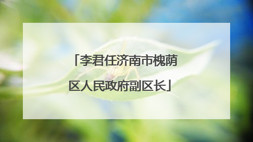 李君任济南市槐荫区人民政府副区长