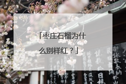 枣庄石榴为什么别样红？