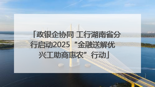 政银企协同 工行湖南省分行启动2025“金融送解优 兴工助商惠农”行动