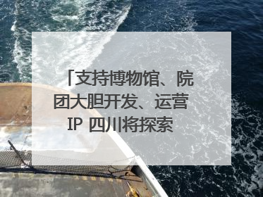 支持博物馆、院团大胆开发、运营IP 四川将探索建立新的收入分配激励机制｜新闻发布最前线