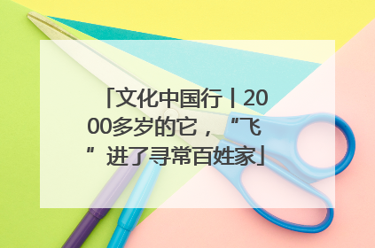 文化中国行丨2000多岁的它，“飞”进了寻常百姓家