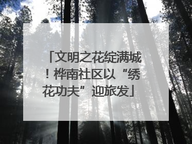 文明之花绽满城！桦南社区以“绣花功夫”迎旅发