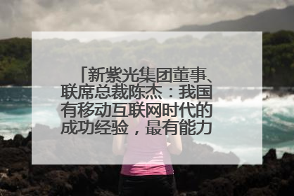 新紫光集团董事、联席总裁陈杰：我国有移动互联网时代的成功经验，最有能力做好AI应用创新