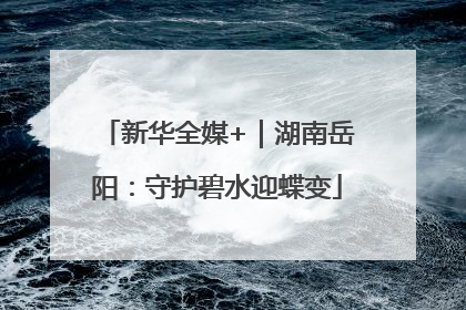 新华全媒+｜湖南岳阳：守护碧水迎蝶变