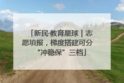 新民·教育星球｜志愿填报，梯度搭建可分“冲稳保”三档