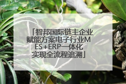 智邦国际链主企业赋能方案电子行业MES+ERP一体化实现全流程追溯