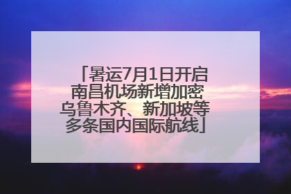 暑运7月1日开启 南昌机场新增加密乌鲁木齐、新加坡等多条国内国际航线