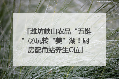 潍坊峡山农品“五链”②玩转“姜”湖！厨房配角站养生C位