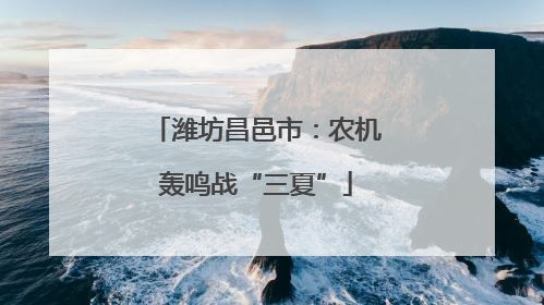 潍坊昌邑市：农机轰鸣战“三夏”