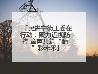 民进宁德工委在行动：聚力近视防控 童声共筑“睛”彩未来