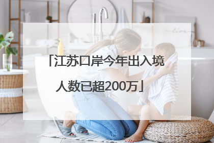 江苏口岸今年出入境人数已超200万