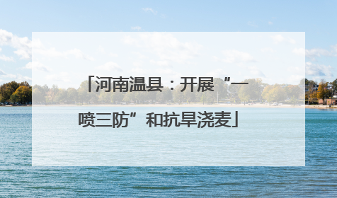 河南温县：开展“一喷三防”和抗旱浇麦