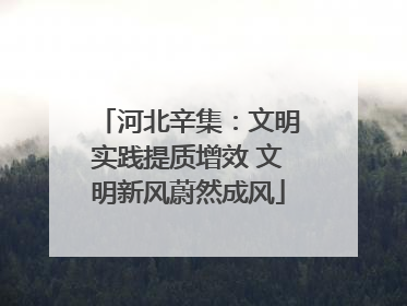 河北辛集：文明实践提质增效 文明新风蔚然成风