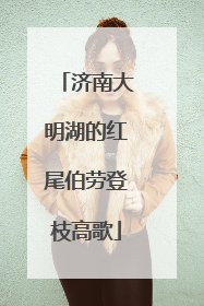 济南大明湖的红尾伯劳登枝高歌