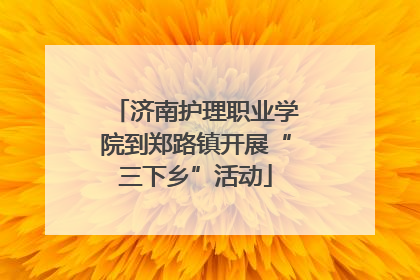 济南护理职业学院到郑路镇开展“三下乡”活动