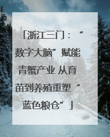 浙江三门：“数字大脑”赋能青蟹产业 从育苗到养殖重塑“蓝色粮仓”