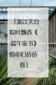 浙江天台粽叶飘香《端午家书》情牵归侨侨眷
