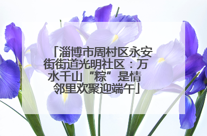 淄博市周村区永安街街道光明社区：万水千山“粽”是情 邻里欢聚迎端午
