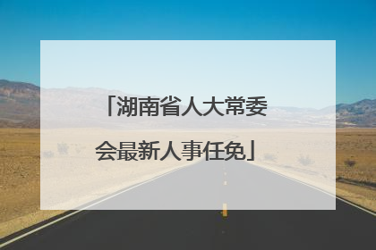 湖南省人大常委会最新人事任免