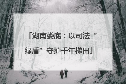 湖南娄底：以司法“绿盾”守护千年梯田
