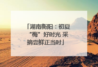 湖南衡阳：初夏“梅”好时光 采摘尝鲜正当时