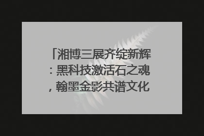 湘博三展齐绽新辉：黑科技激活石之魂，翰墨金影共谱文化遗产日华章