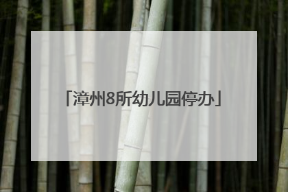 漳州8所幼儿园停办