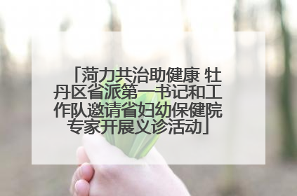 菏力共治助健康 牡丹区省派第一书记和工作队邀请省妇幼保健院专家开展义诊活动