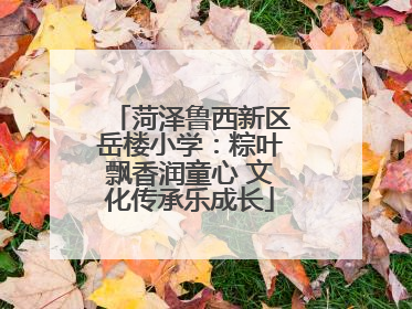 菏泽鲁西新区岳楼小学：粽叶飘香润童心 文化传承乐成长