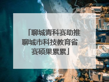 聊城青科赛助推聊城市科技教育省赛硕果累累
