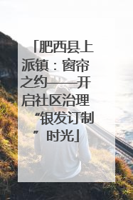肥西县上派镇：窗帘之约——开启社区治理“银发订制”时光